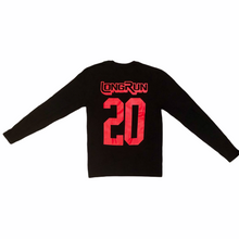 Load image into Gallery viewer, Black &amp; Red Long Run &quot;20&quot; Long Sleeve T-Shirt
