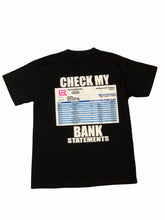 Load image into Gallery viewer, Black Long Run &quot;Bank Statements&quot; T-Shirt
