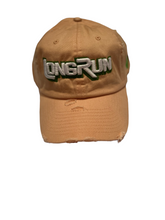 Load image into Gallery viewer, Peach white &amp; olive green PL longrun Dad hat
