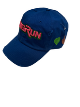 Load image into Gallery viewer, Royal blue pink &amp; green longrun PL dad hat
